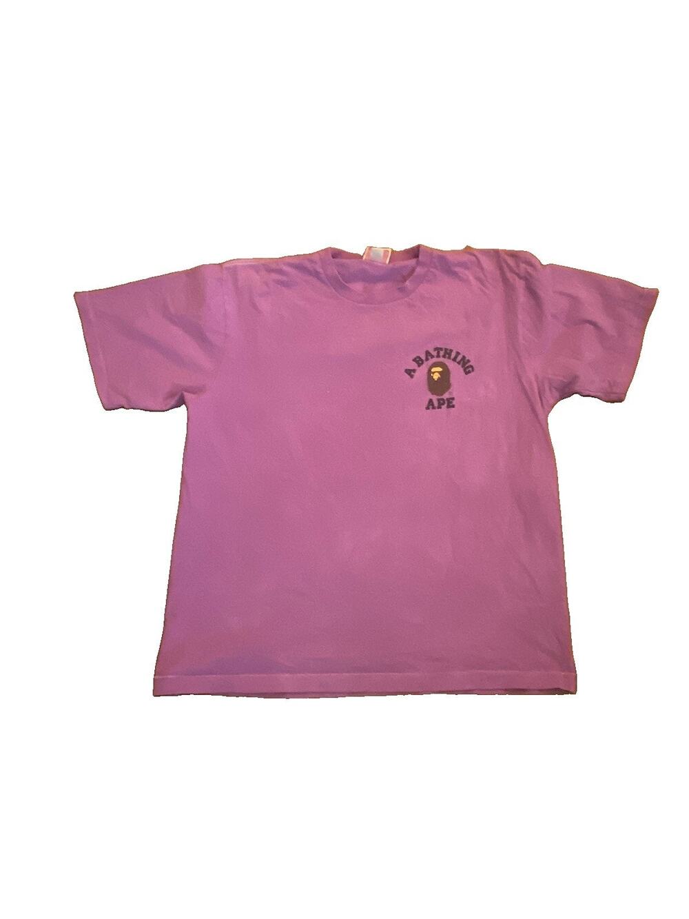 A BATHING APE Men's purple COLLEGE ATS TEE size L